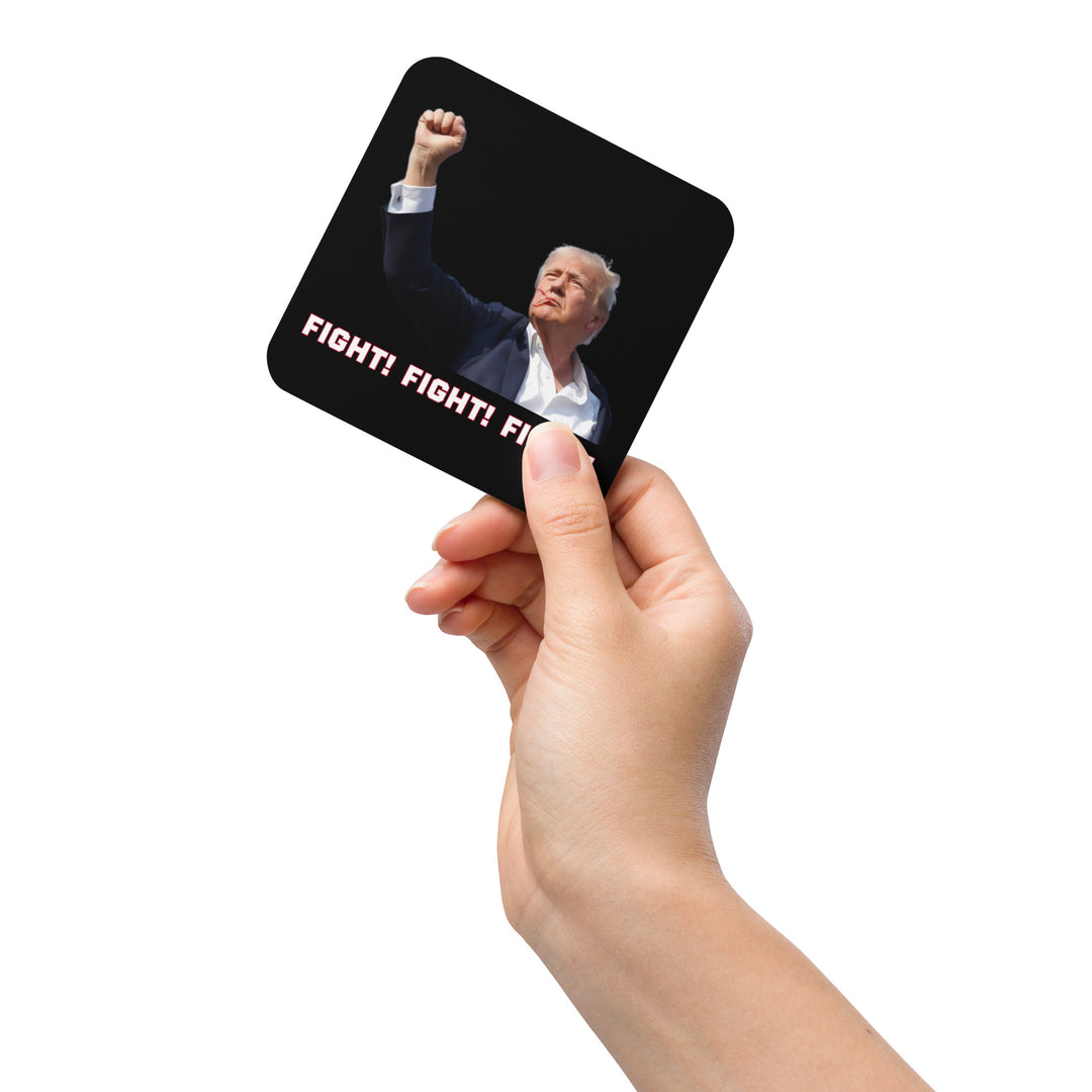 Donald Trump Coaster, Black, Trump Fighting Fist, Trump Shooting, Donald Trump Shot, Trump Rally Shooting, Fight Fight Fight