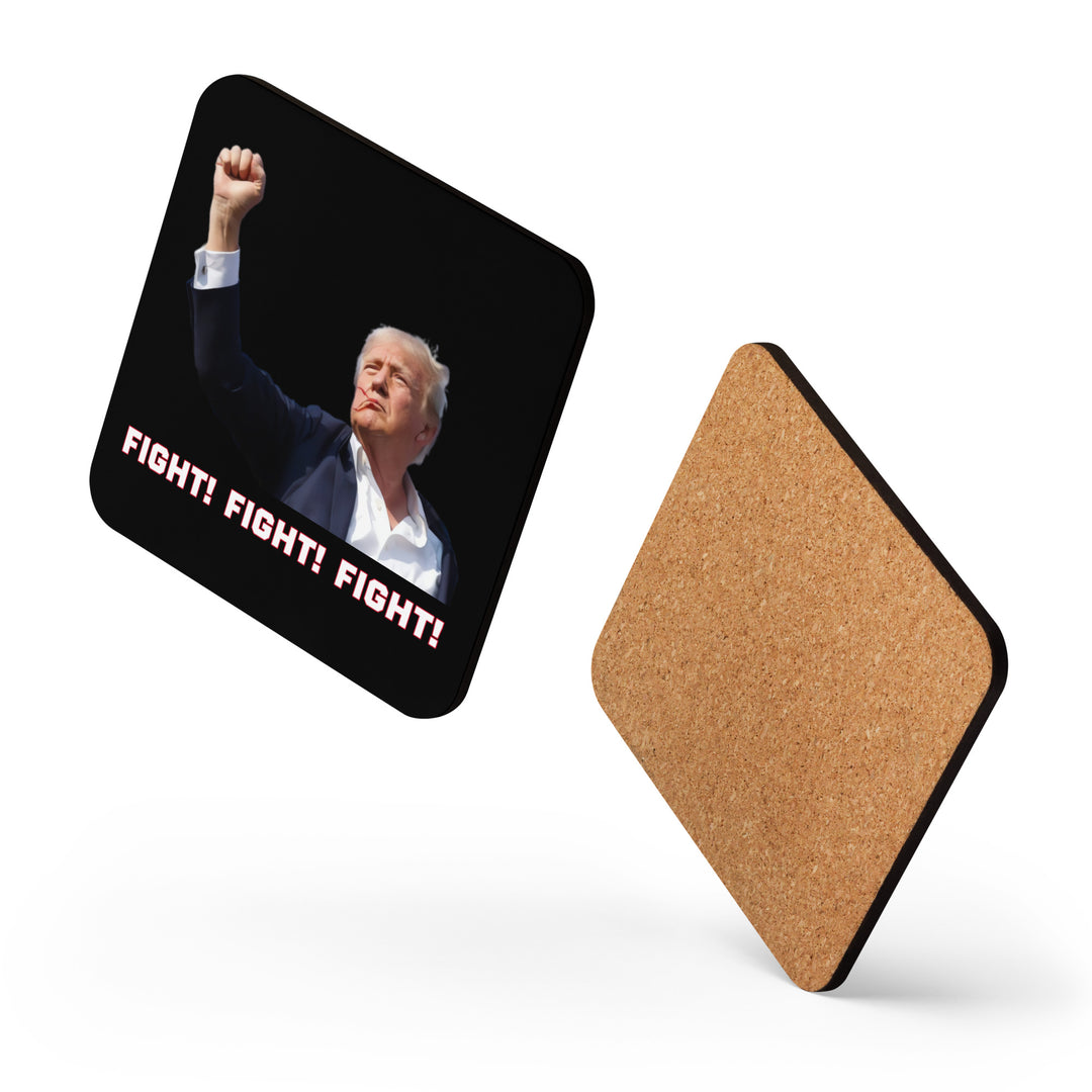 Donald Trump Coaster, Black, Trump Fighting Fist, Trump Shooting, Donald Trump Shot, Trump Rally Shooting, Fight Fight Fight