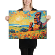 Van Gogh Easter Island, Lost Artwork, Easter Island Art, Vincent Van Gogh Canvas