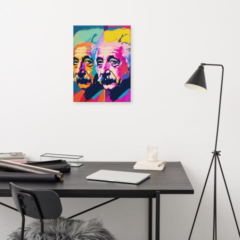 Albert Einstein Portrait, Andy Warhol Art, Lost Artwork, Einstein Modern Art, Einstein Canvas, Ready to Hang Wall Art