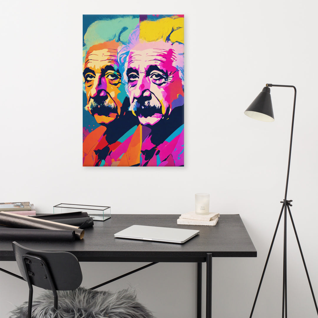 Retrato de Albert Einstein, Arte de Andy Warhol, Obra de arte perdida, Arte moderno de Einstein, Lienzo de Einstein, Arte de pared listo para colgar