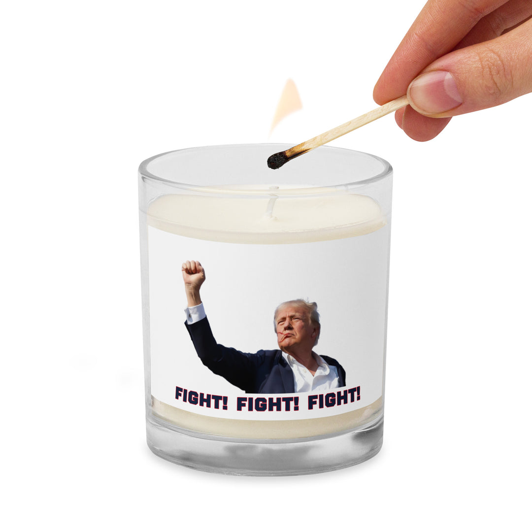 Donald Trump Candle, White, Trump Fight Candle, Trump Wax Candle, Fight Fight Fight, Trump 2024 Candle