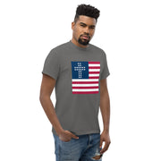 Christian American Flag Shirt, Cross & Stripes, Patriotic Tee, USA Shirts
