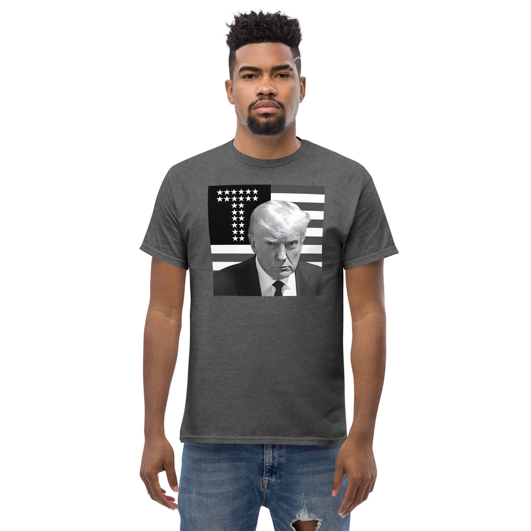 Camiseta Trump Mugshot - Blanco y negro