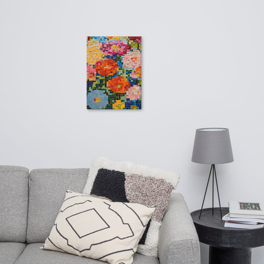 Arte de parede de claude monet, arte de parede floral vintage, arte de parede de monet, pôster de mosaico, impressão de imagem em tela, decoração para sala de estar, quarto