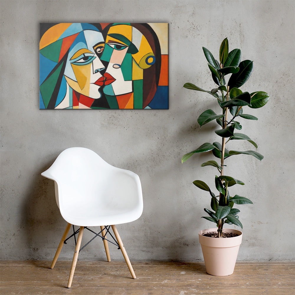 Vintage Picasso Wall Art, Kiss, Pablo Picasso Wall Art, Abstract Canvas Wall Art, Lips Wall Art, Modern Abstract Wall Art, Love Wall Art