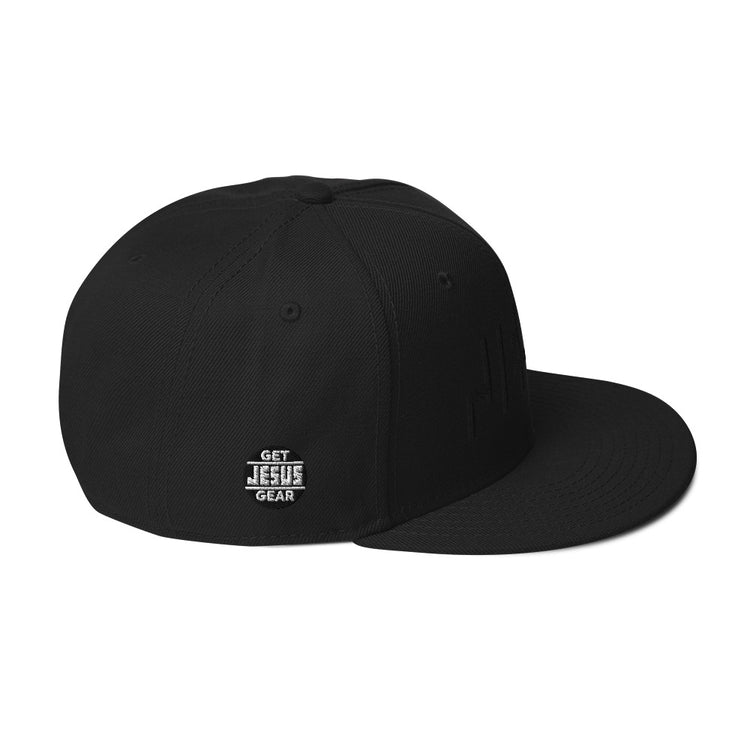 JESUS Snapback Hat, Black, Black Print, Christian Baseball Caps, Christian Hats