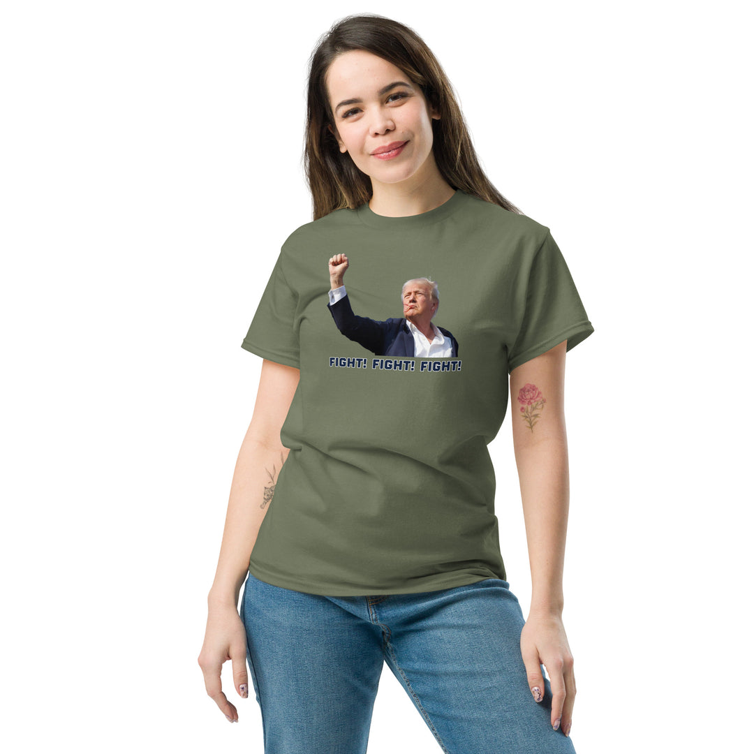 Donald Trump Fight Tee, Trump TShirt, Fight Fight Fight, Navy Text