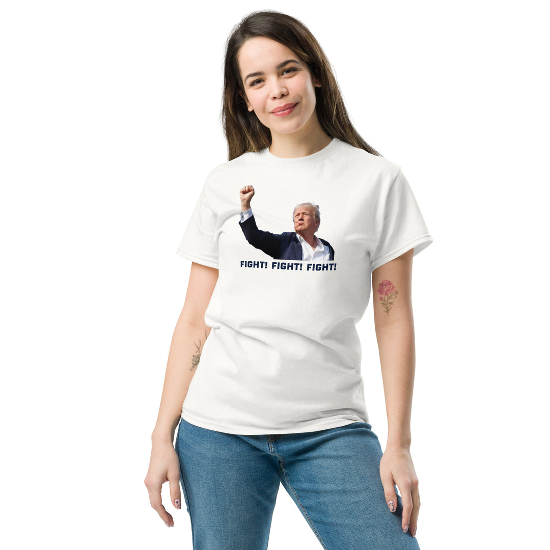 Donald Trump Fight Tee, Trump TShirt, Fight Fight Fight, Navy Text