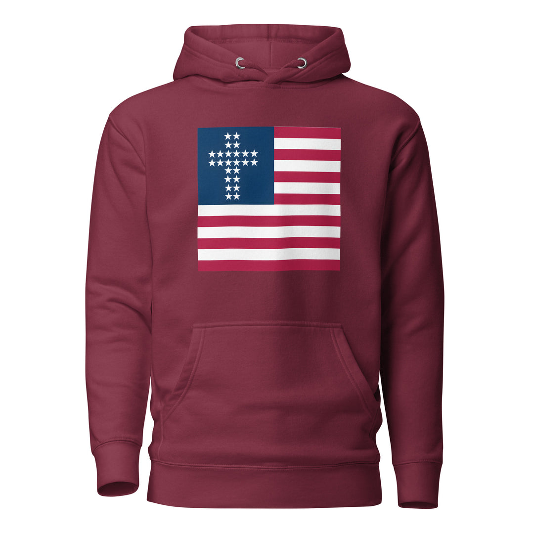 Unisex Patriotic Christian USA Flag Hoodie