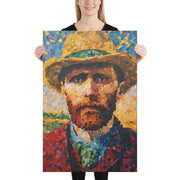 Van Gogh Self Portrait, Mosaic Art, Lost Artwork, Vincent Van Gogh Canvas