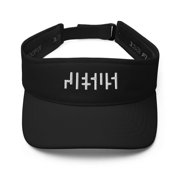 Jesus golf visor, black, white text, Chrisitan golf visors, tennis visors