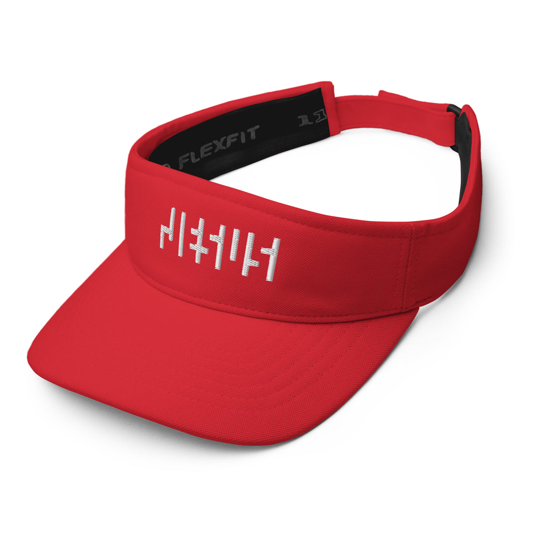 Jesus golf visor, red, white text, Chrisitan golf visors, tennis visors