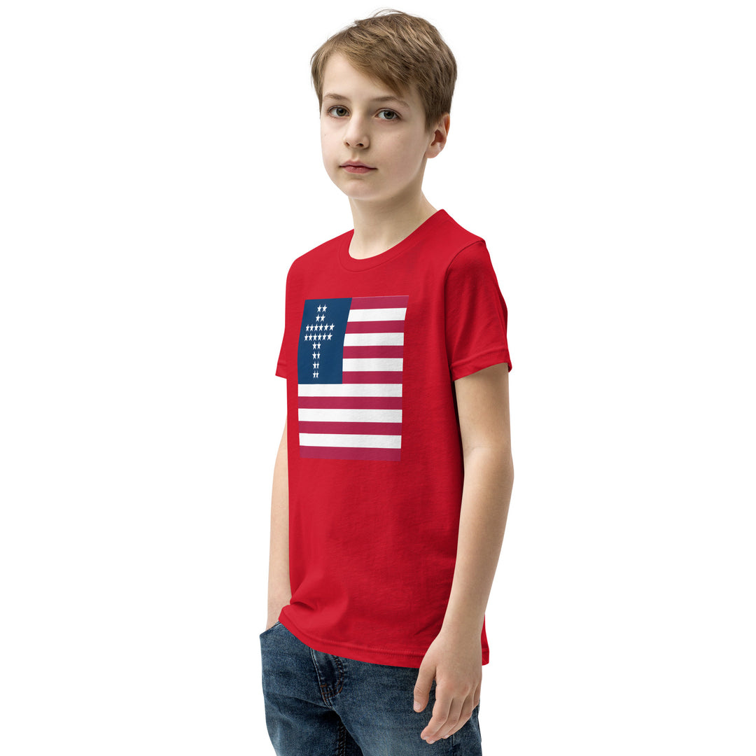 Camiseta Bandeira Cristã Americana Juvenil