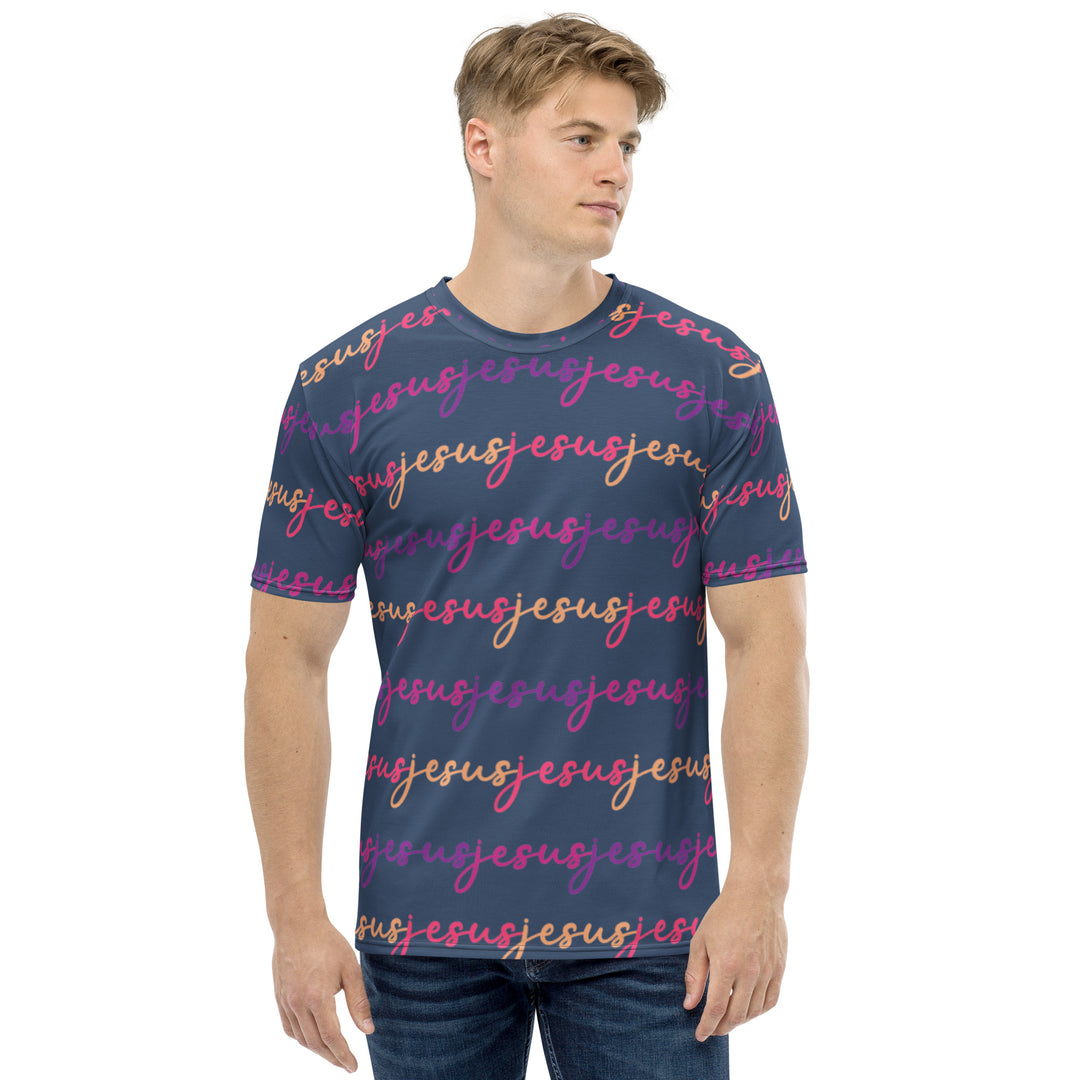 Camiseta masculina JESUS ​​– Azul Sunset INK-FINITY