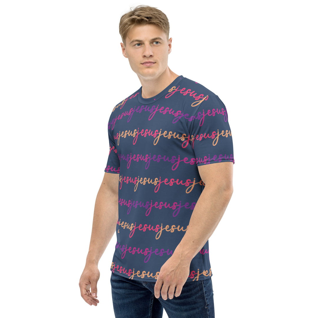 Camiseta masculina JESUS ​​– Azul Sunset INK-FINITY