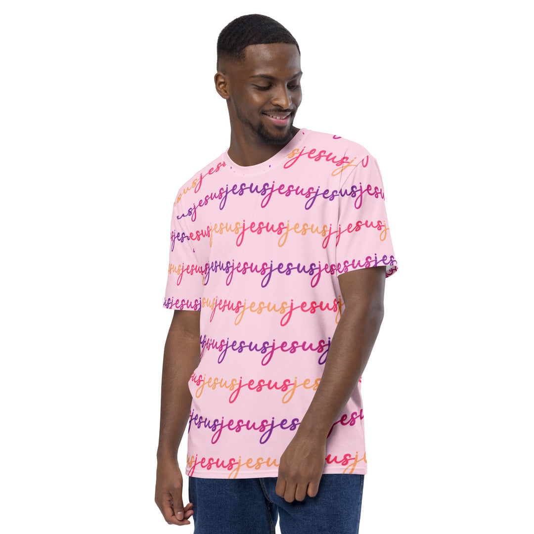 Camiseta JESÚS para hombre - Amanecer rosa INK-FINITY