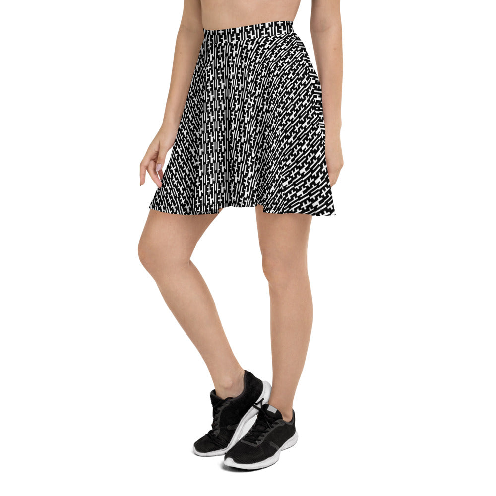 Negative Space | JESUS INFINITY Skater Skirt | Black & White | Get JESU5 Gear | Coolest CHRISTIAN Clothing on the Planet