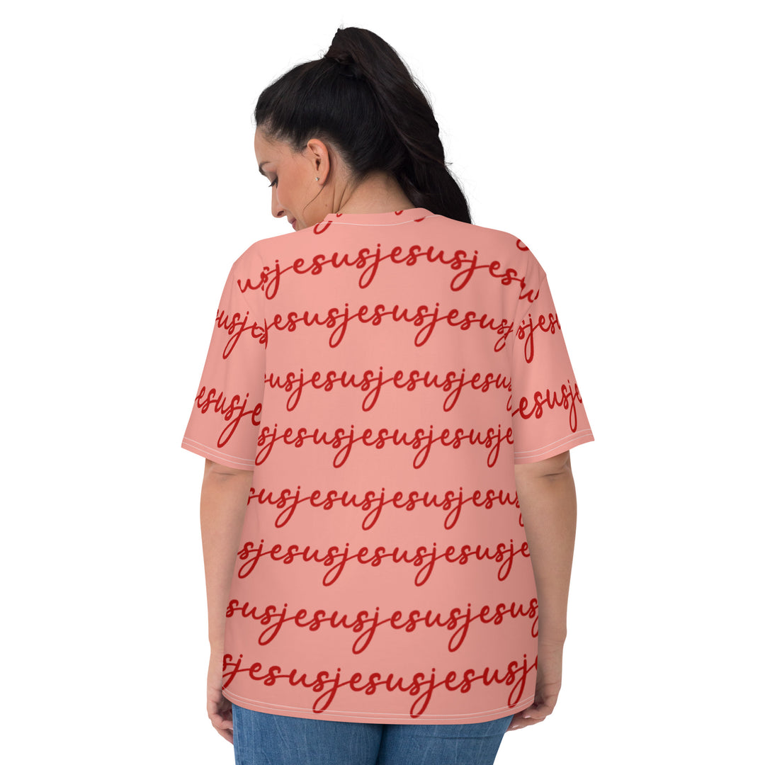 Womens JESUS T Shirt - Red INK-FINITY