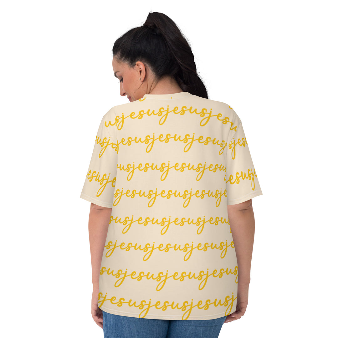 Womens JESUS T Shirt - Yellow INK-FINITY