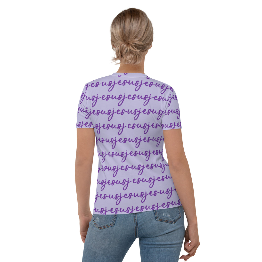 Womens JESUS T Shirt - Purple INK-FINITY