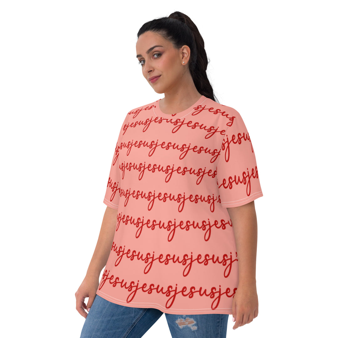 Camiseta JESÚS para mujer - Roja INK-FINITY