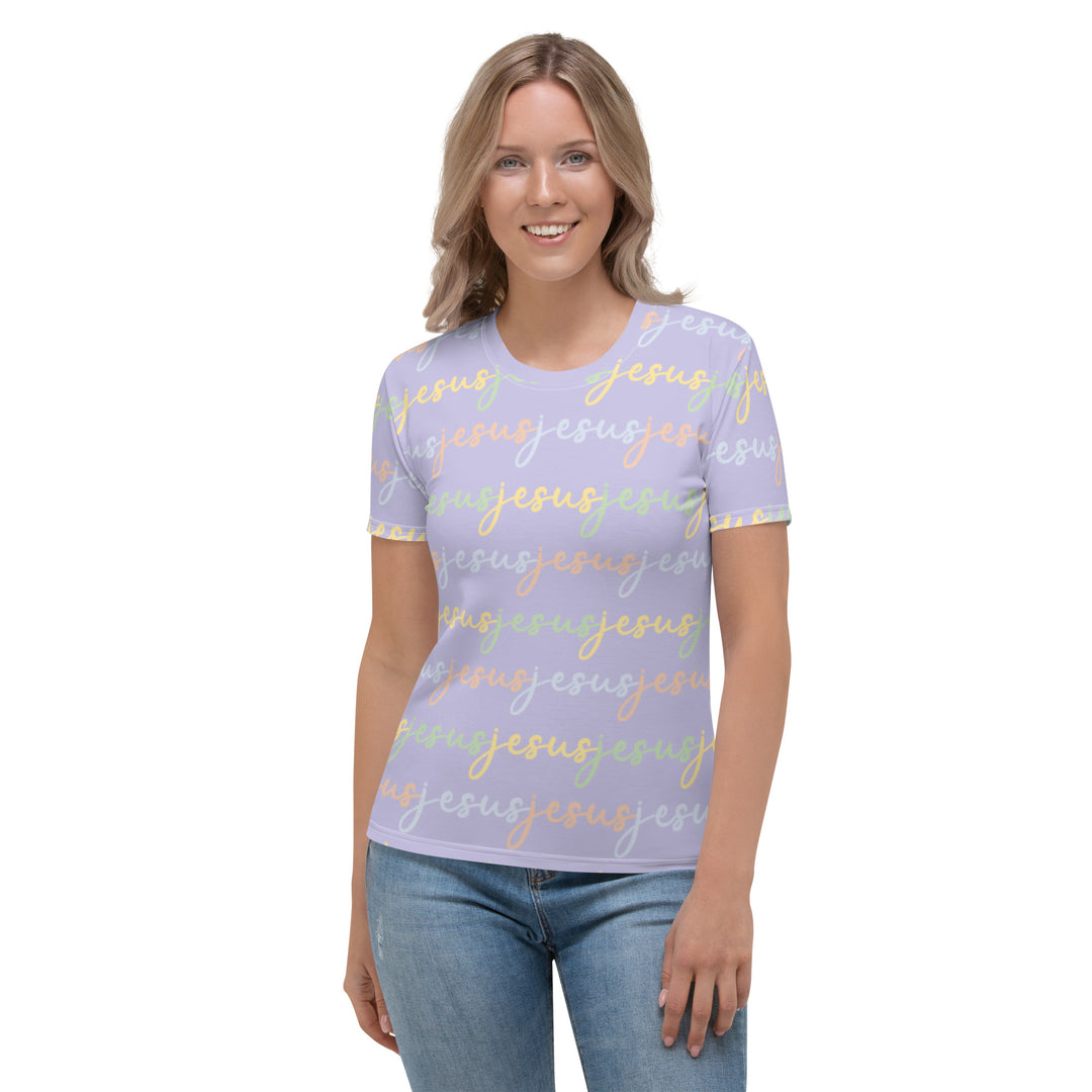 Camiseta feminina JESUS ​​– Páscoa roxa INK-FINITY