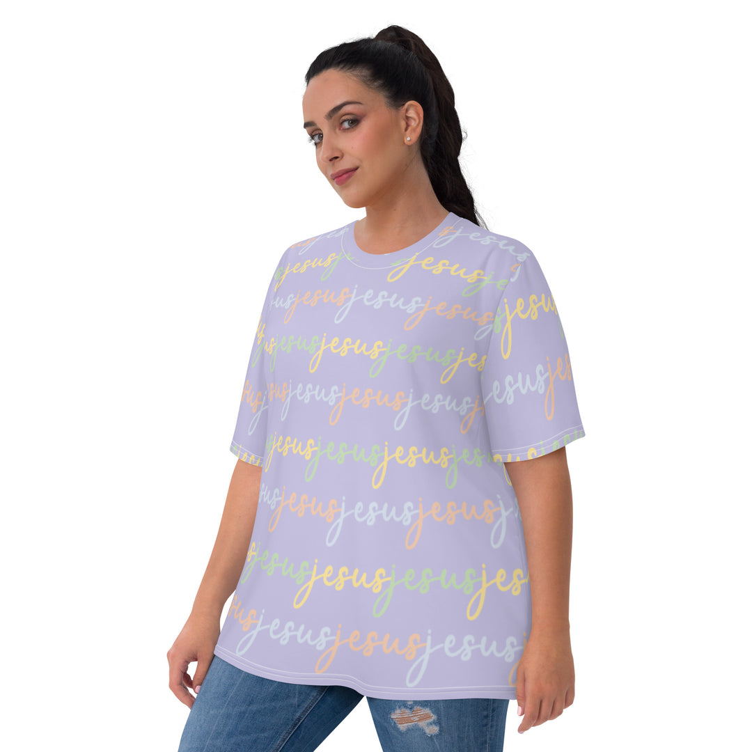 Camiseta feminina JESUS ​​– Páscoa roxa INK-FINITY