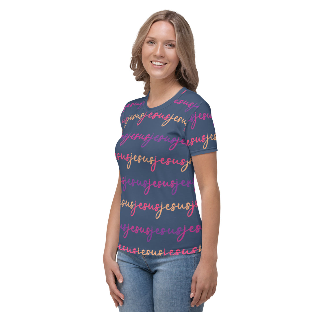 Camiseta feminina JESUS ​​– Azul Sunset INK-FINITY