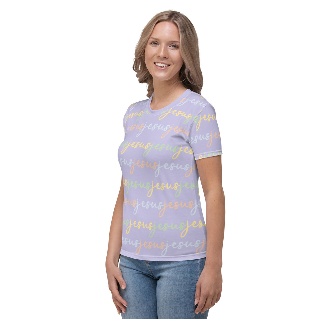 Camiseta JESUS ​​para mujer - Pascua morada INK-FINITY