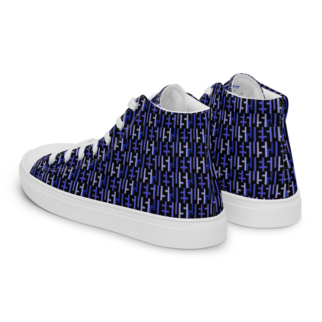 Mens JESUS High Top Canvas Shoes - Black & Purple INFINITY 1.0