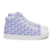 Mens JESUS High Top Canvas Shoes - White & Purple INFINITY 1.0