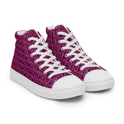 Mens JESUS High Top Canvas Shoes - Pink & Black INFINITY 1.0