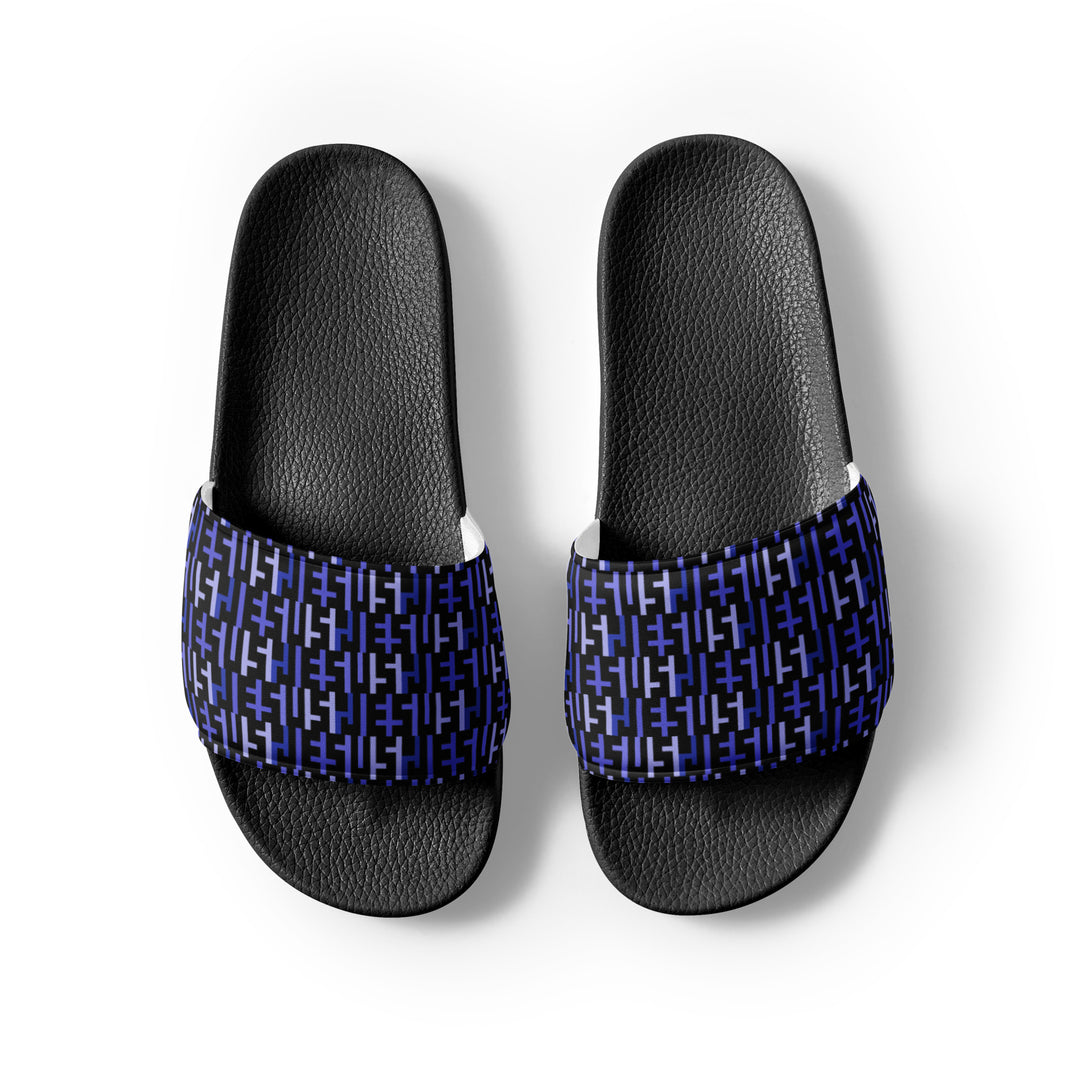 Mens JESUS Slides - Black & Purple INFINITY 1.0