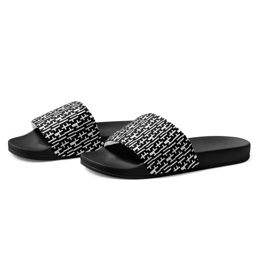 Mens JESUS Slides - Black & White INFINITY 1.0