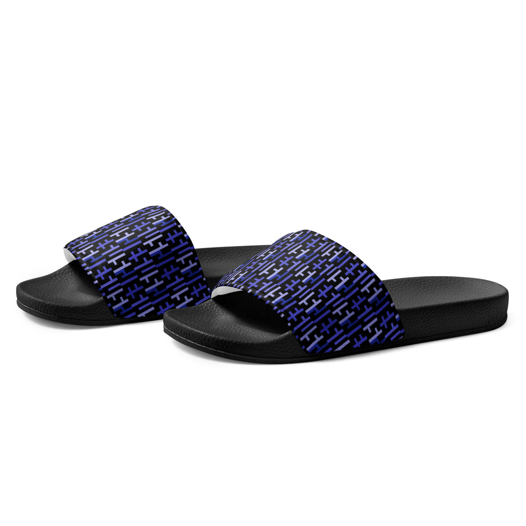 Mens JESUS Slides - Black & Purple INFINITY 1.0