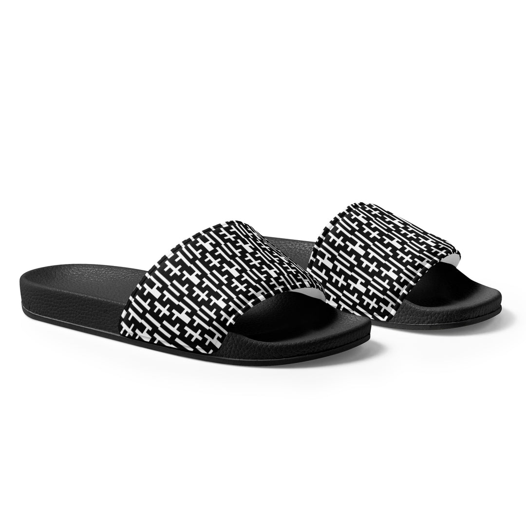 Mens JESUS Slides - Black & White INFINITY 1.0