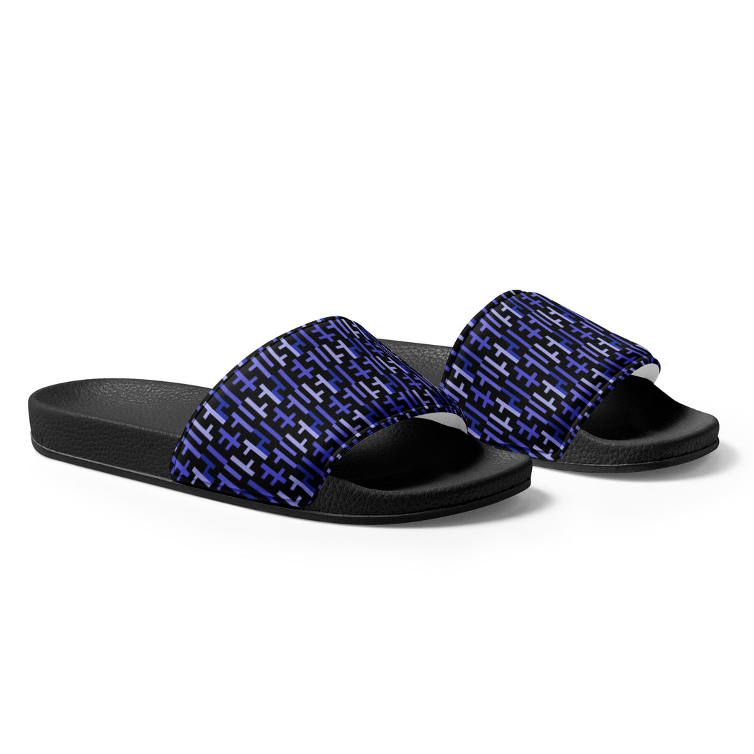 Mens JESUS Slides - Black & Purple INFINITY 1.0