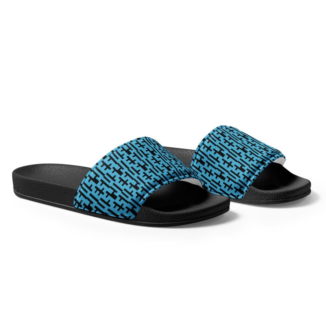 Mens JESUS Slides - Blue & Black INFINITY 1.0