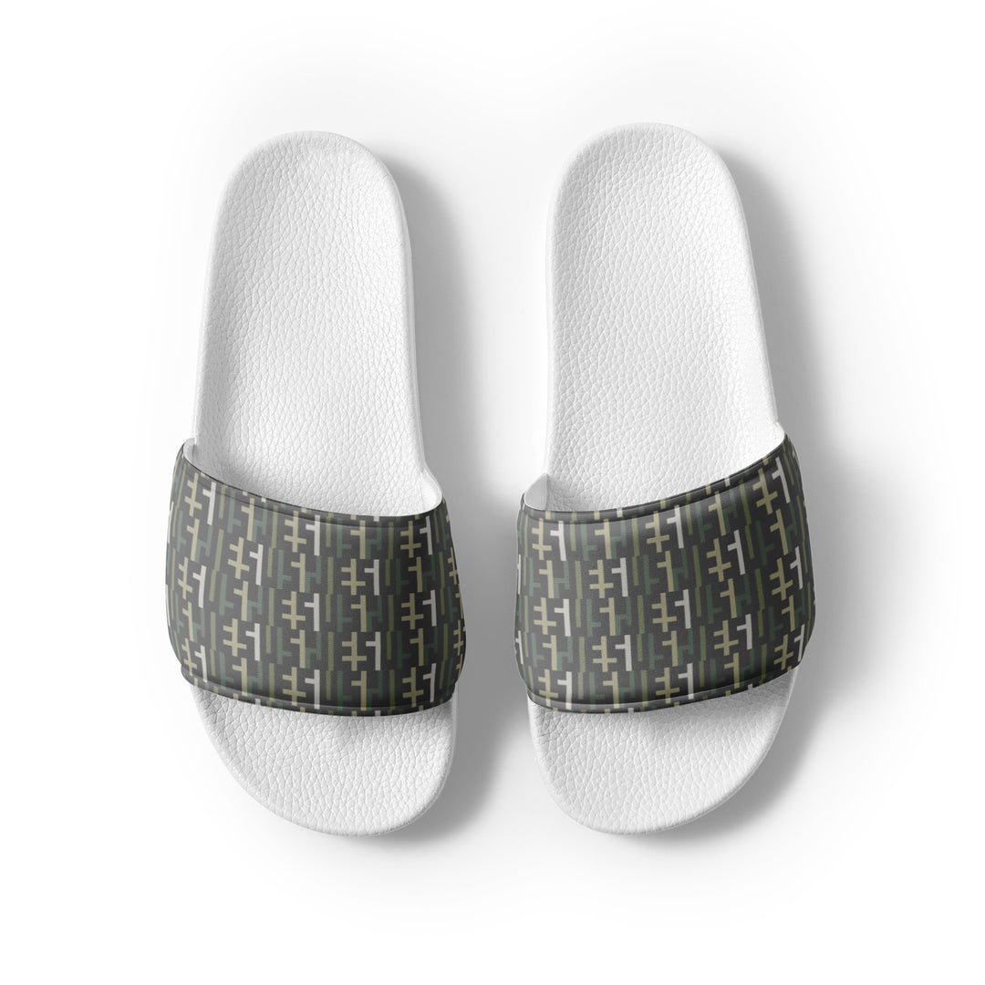 Mens JESUS Slides - Grey Camo INFINITY 1.0