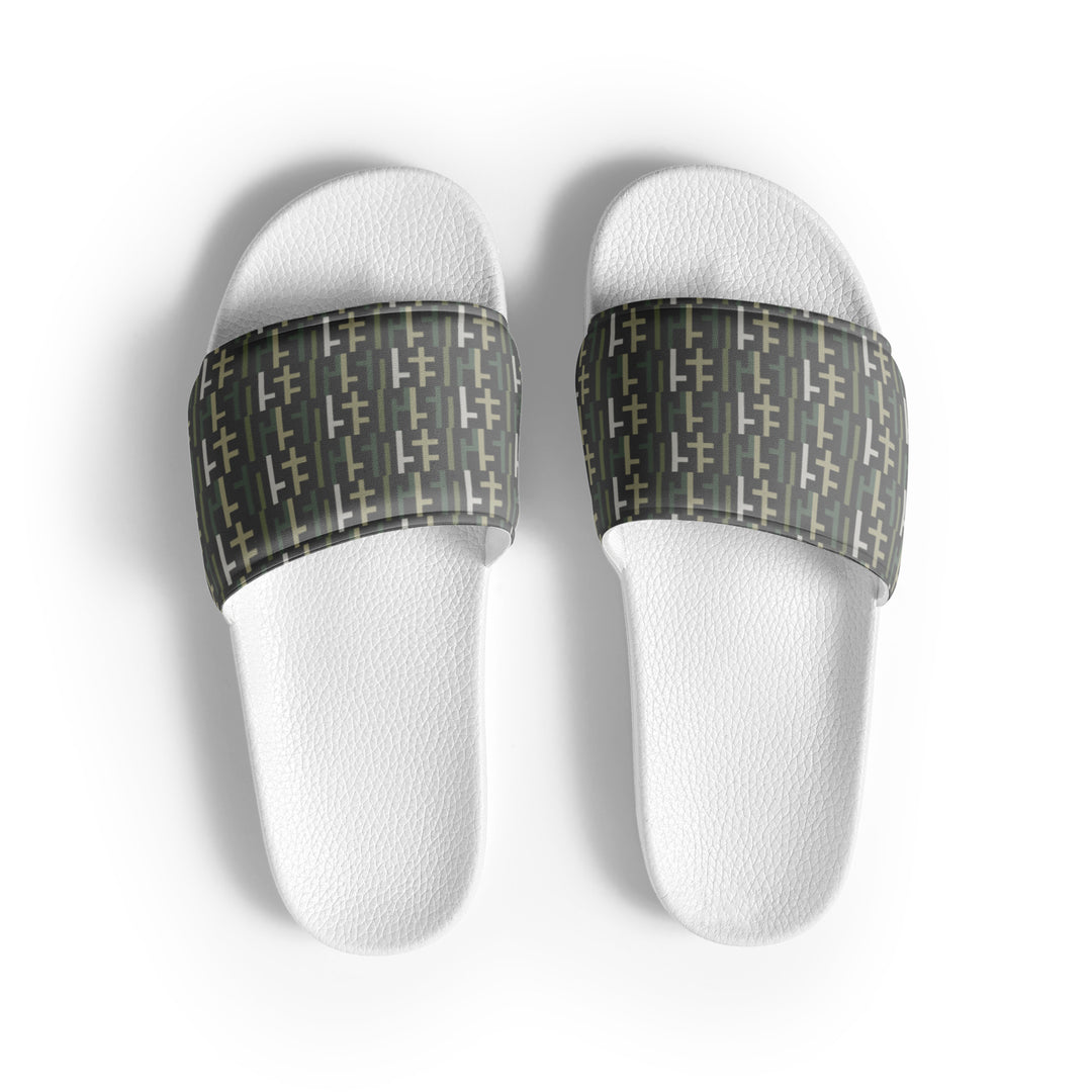 Mens JESUS Slides - Grey Camo INFINITY 1.0