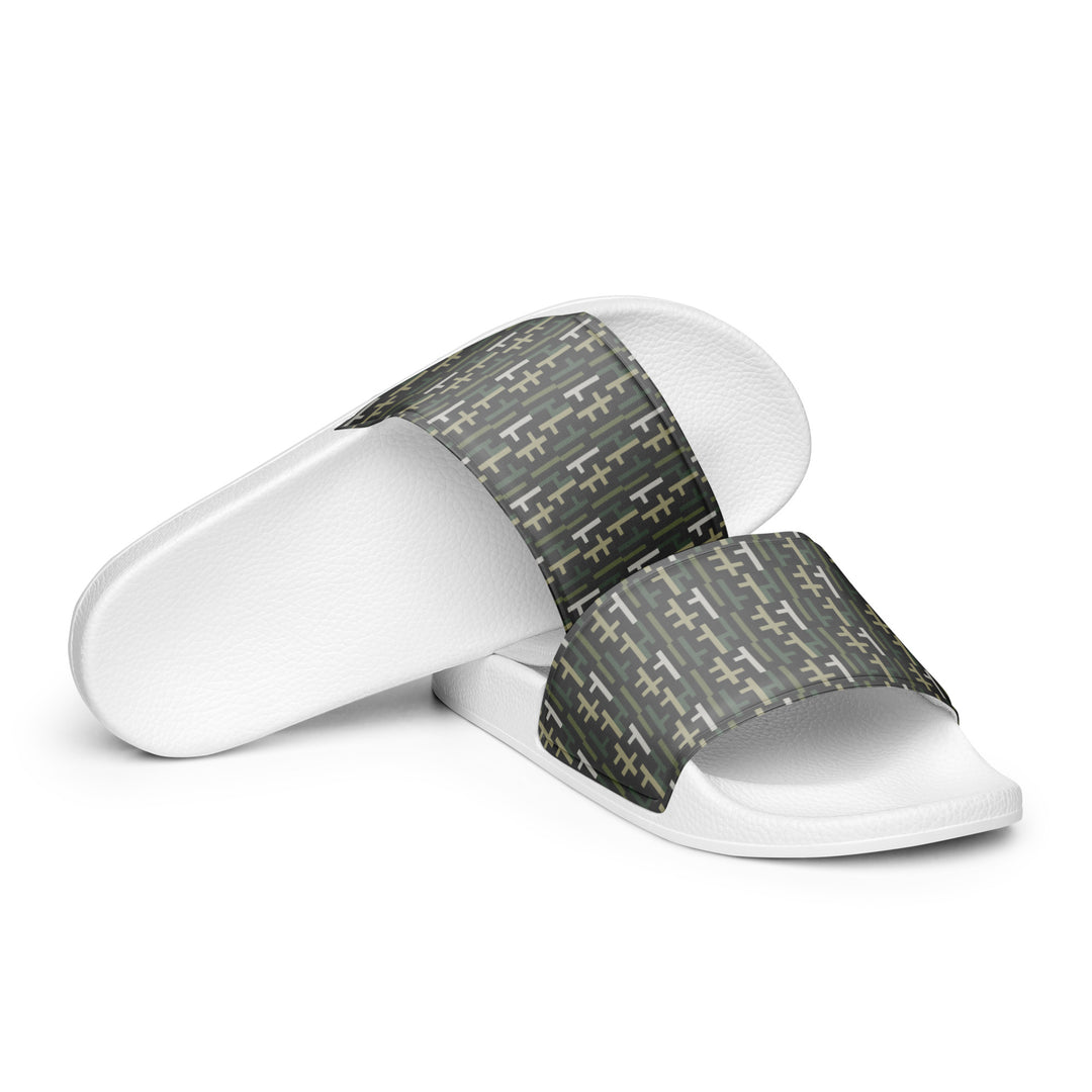 Mens JESUS Slides - Grey Camo INFINITY 1.0