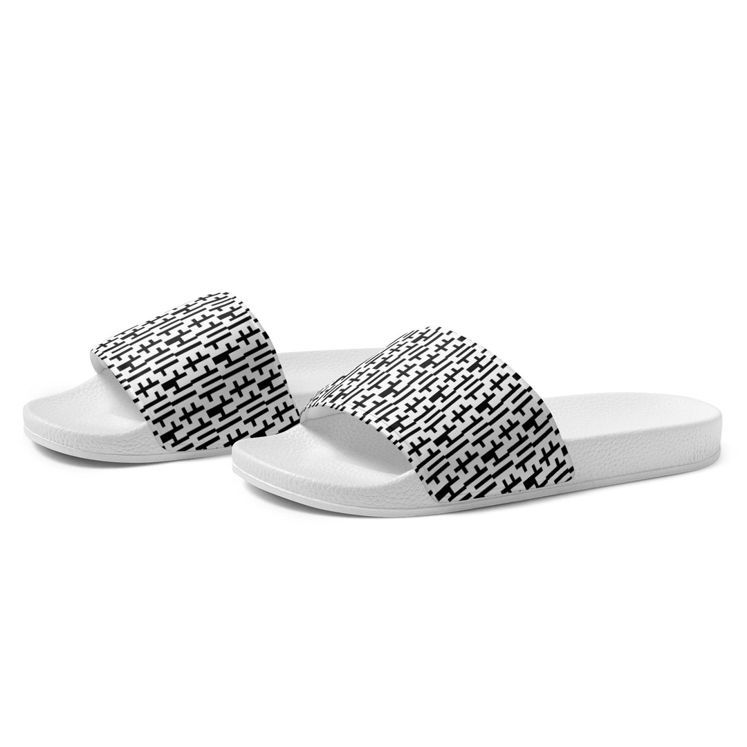 Mens JESUS Slides - White & Black INFINITY 1.0