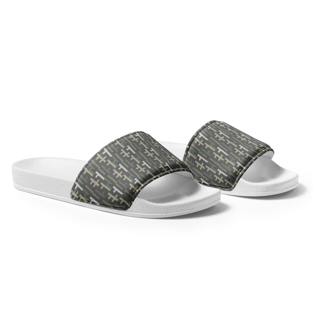 Mens JESUS Slides - Grey Camo INFINITY 1.0