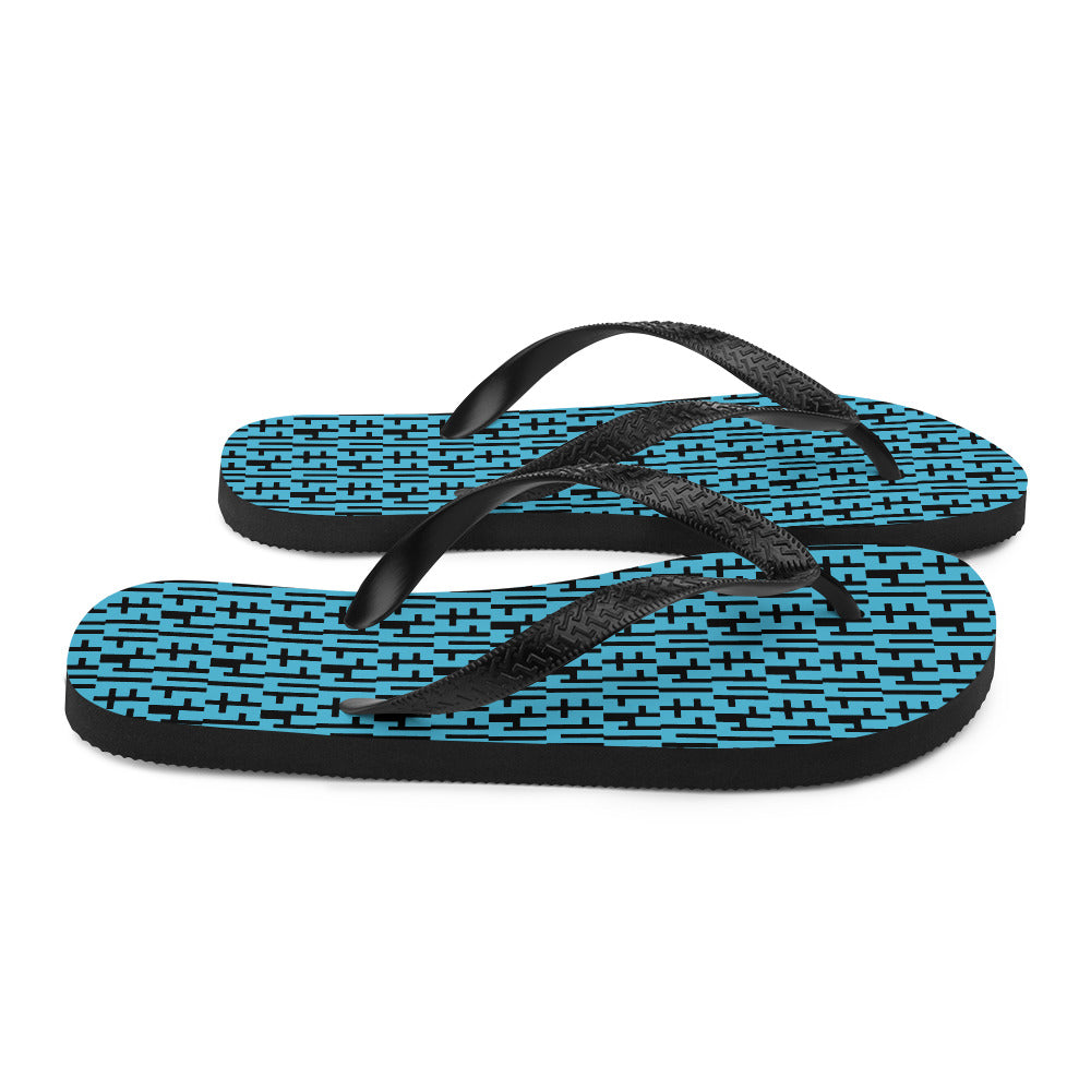 Negative Space | JESUS INFINITY Flip Flops | Blue & Black (5) | Get JESU5 Gear | Coolest CHRISTIAN Clothing on the Planet