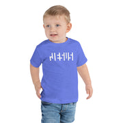 JESU5 Negative Space | Toddler Tee | Heather Columbia Blue with White Print | Get Bold Gear | Coolest CHRISTlAN Clothing on the Planet