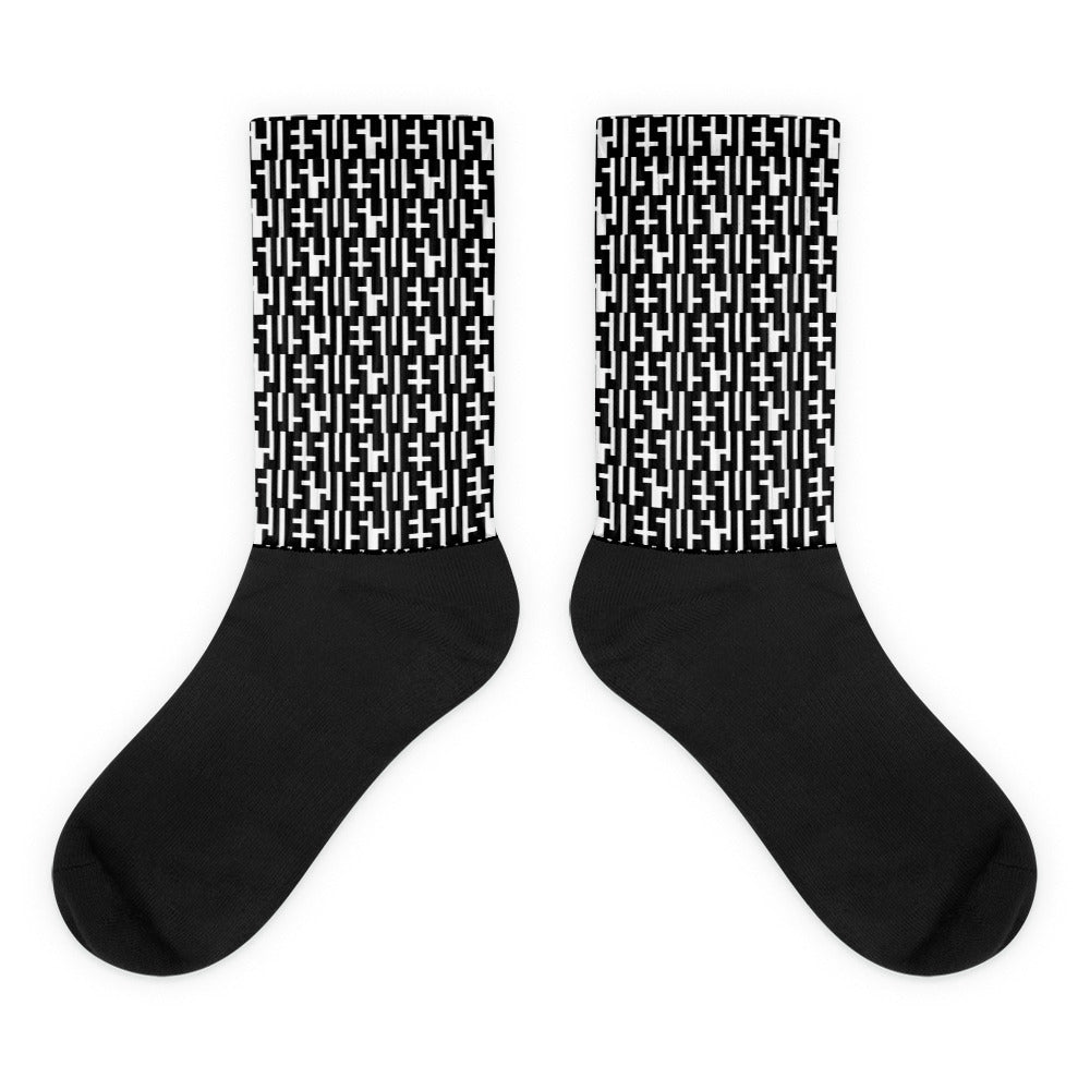 Negative Space | JESUS INFINITY Socks | Black & White | Get JESU5 Gear | Coolest CHRISTIAN Clothing on the Planet