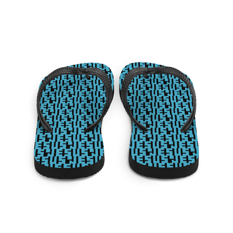 Negative Space | JESUS INFINITY Flip Flops | Blue & Black (6) | Get JESU5 Gear | Coolest CHRISTIAN Clothing on the Planet