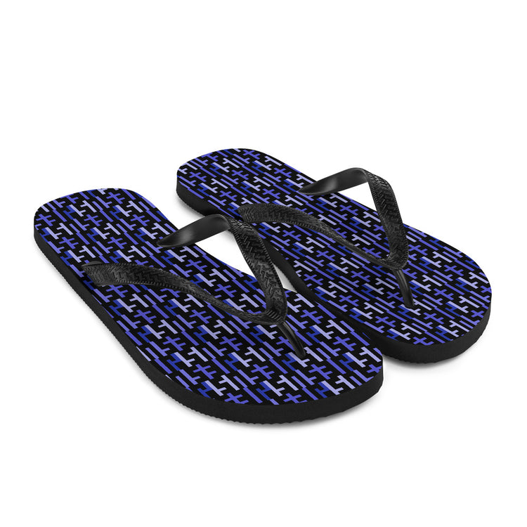 Negative Space | JESUS INFINITY Flip Flops | Black & Purple (4) | Get JESU5 Gear | Coolest CHRISTIAN Clothing on the Planet