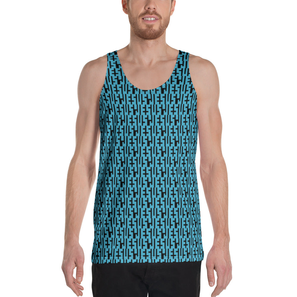 JESU5 Negative Space | Unisex INFINITY Tank Top | Blue & Black | Get Bold Gear | Coolest CHRISTlAN Clothing on the Planet